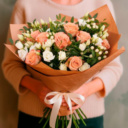 Нежный букет «Розовый Шарм»